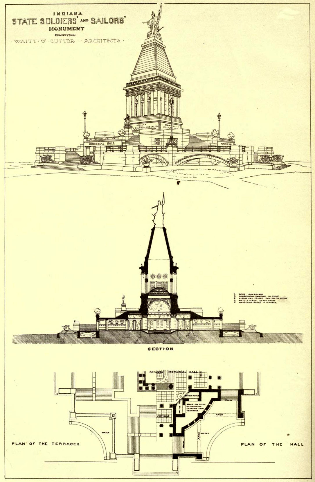 1085x1659 Competition Design For The Indiana State Soldiers' And Sailors
