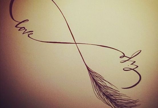 554x378 Infinity Drawing Life Love Feather Designs I Love