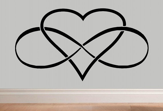 570x388 Infinity Heart Infinity Symbol Wall Decal Wd Love Wall Decal