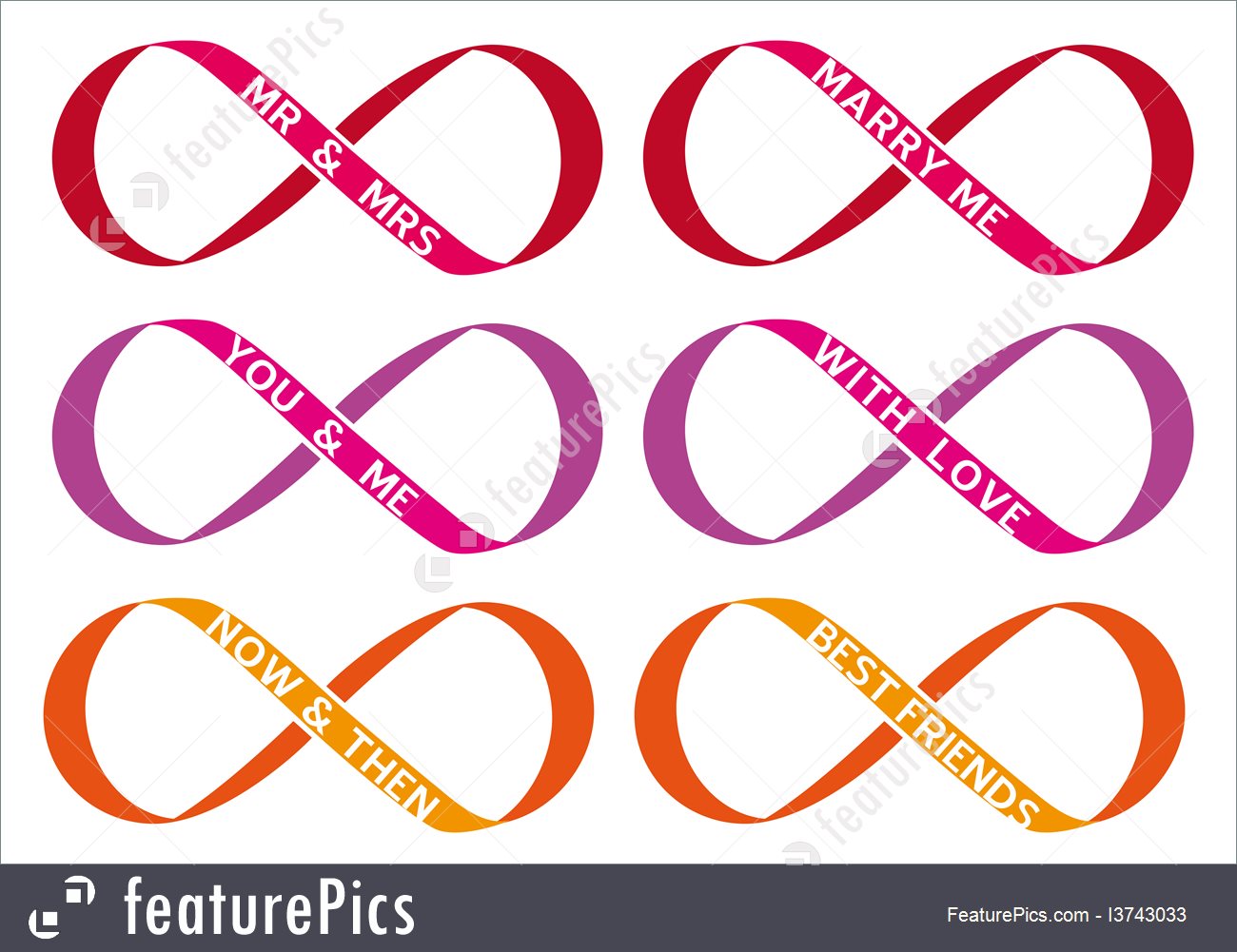 1300x1001 Infinity Sign, Vector Set