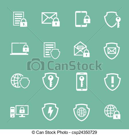 450x470 Protection Information Technology Security Pictograms Vector