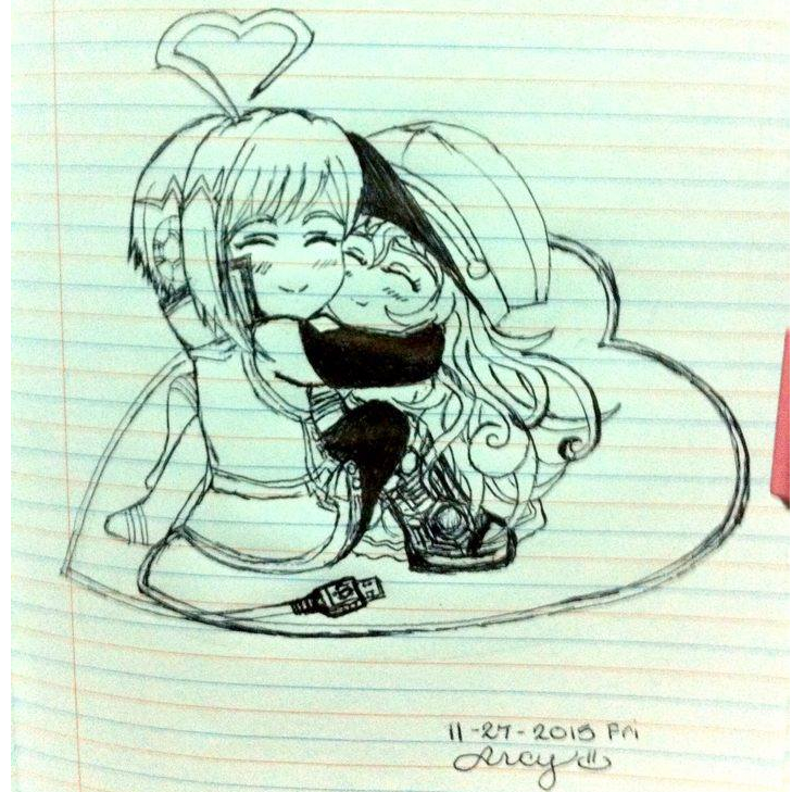 729x729 Piko And Olivia Christmas Hug (Initial Drawing) Piko Loves