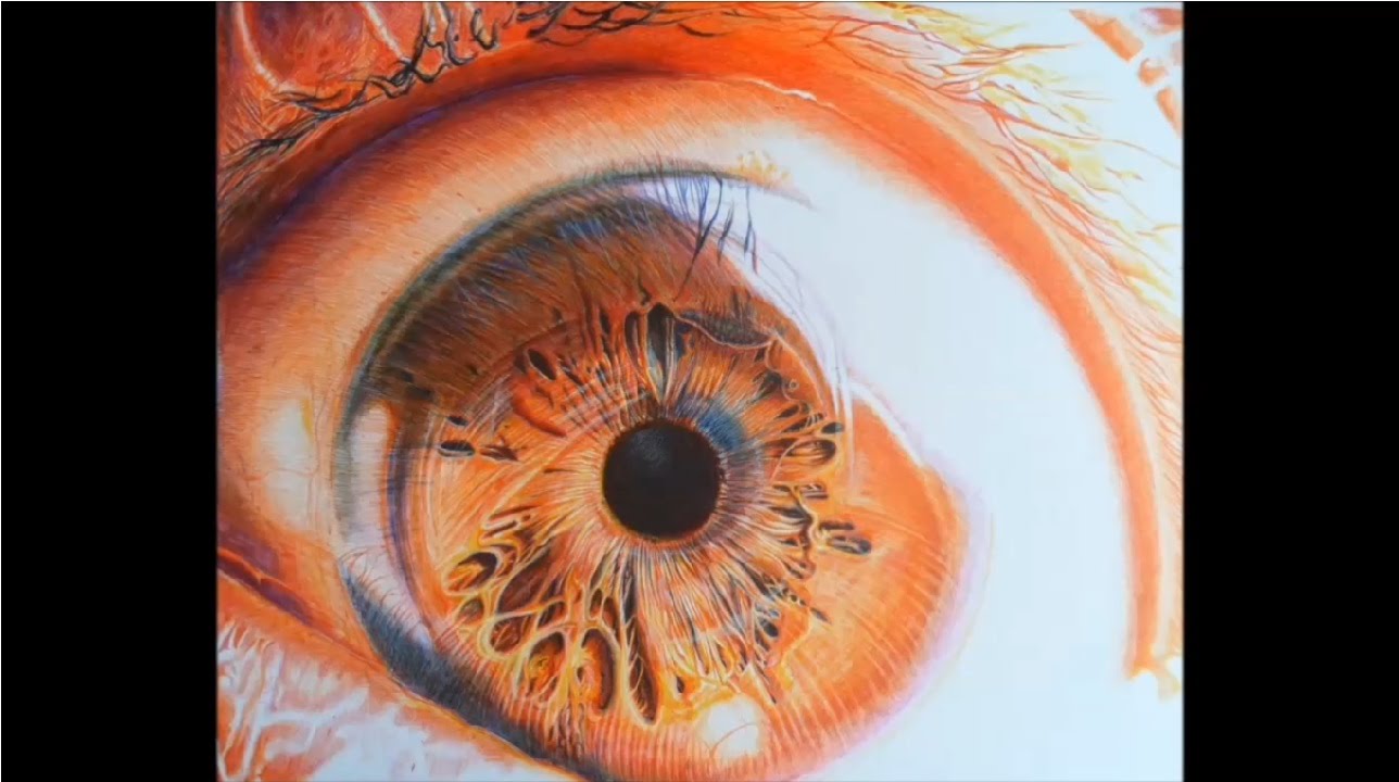 1288x720 Speed Drawing Of A Realistic Eye With Ballpoint Pen And Gel Ink