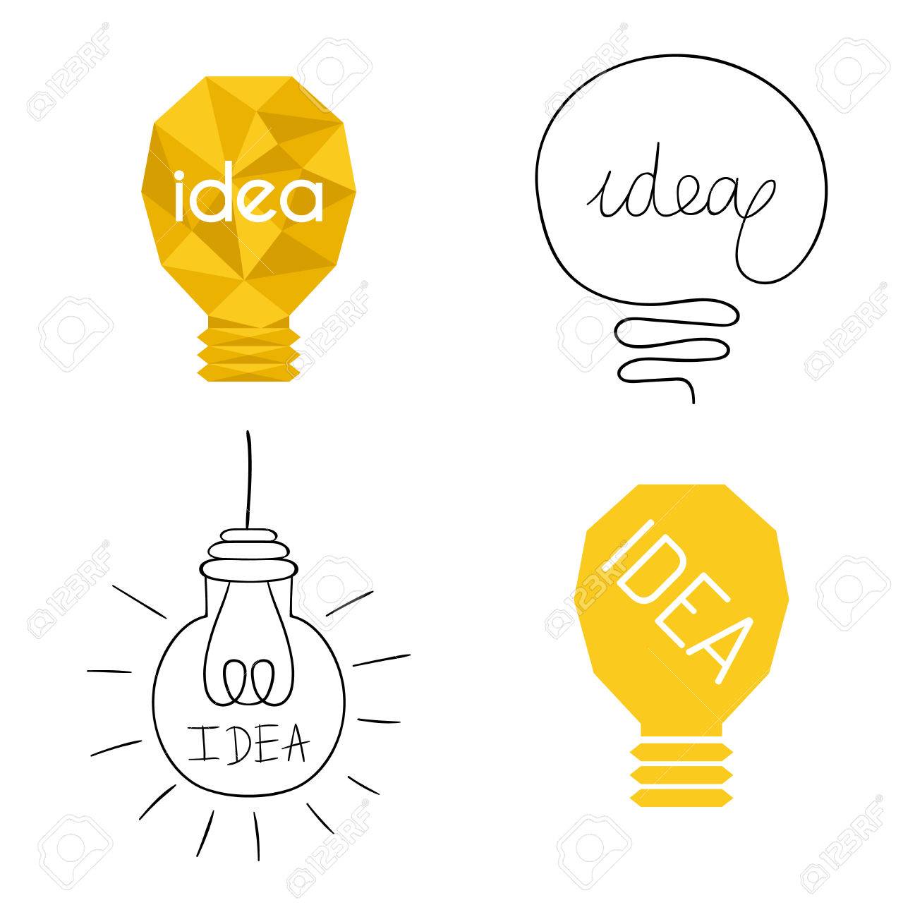 1297x1300 Drawing Idea Light Bulb Concept Creative Design. Vector Idea