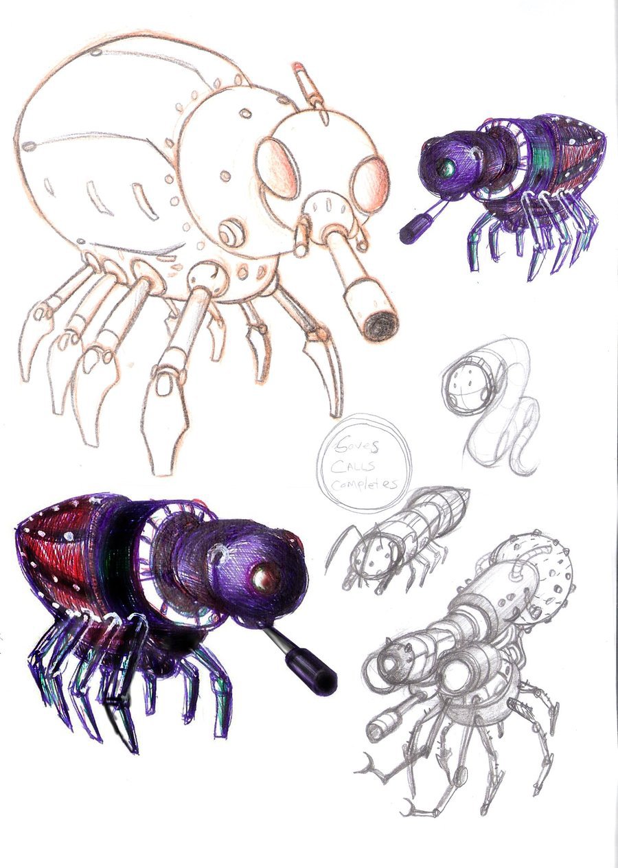 900x1264 Robo Insects By Puffychin By Robot Drawing Club