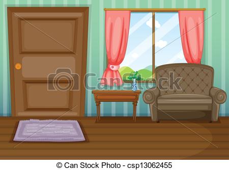 450x334 Illustration Of An Inside View Of The House Clipart Vector