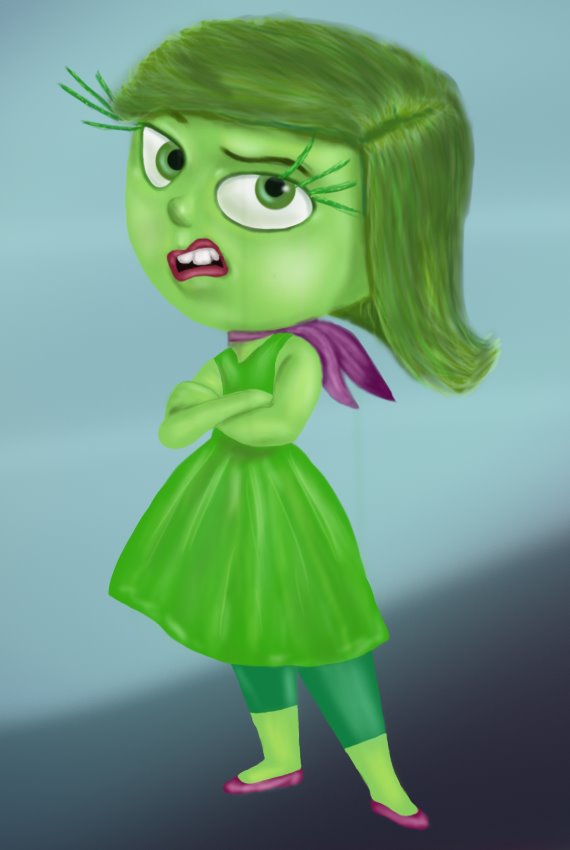 570x850 Learn How To Draw Disgust From Inside Out (Inside Out) Step By