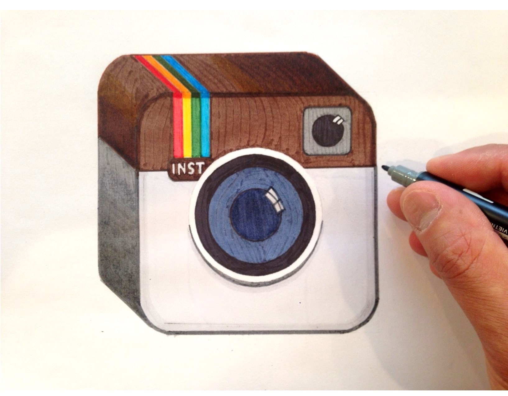 1634x1274 How To Draw The Instagram Logo In 3d