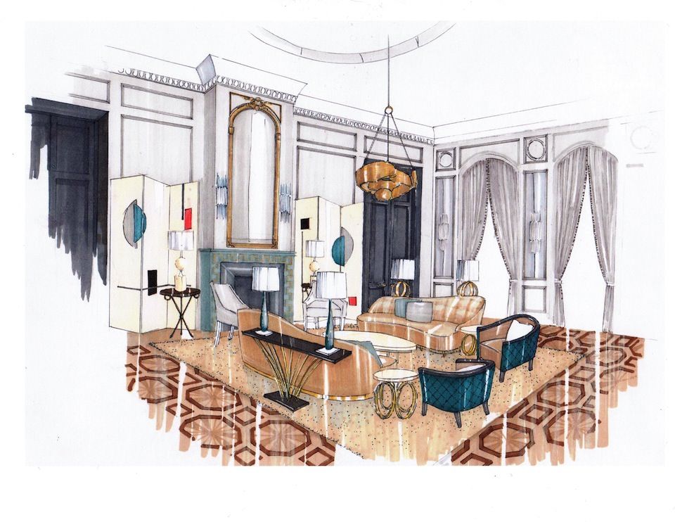 960x742 Interior Design Drawing Room By Abbie De Bunsen.