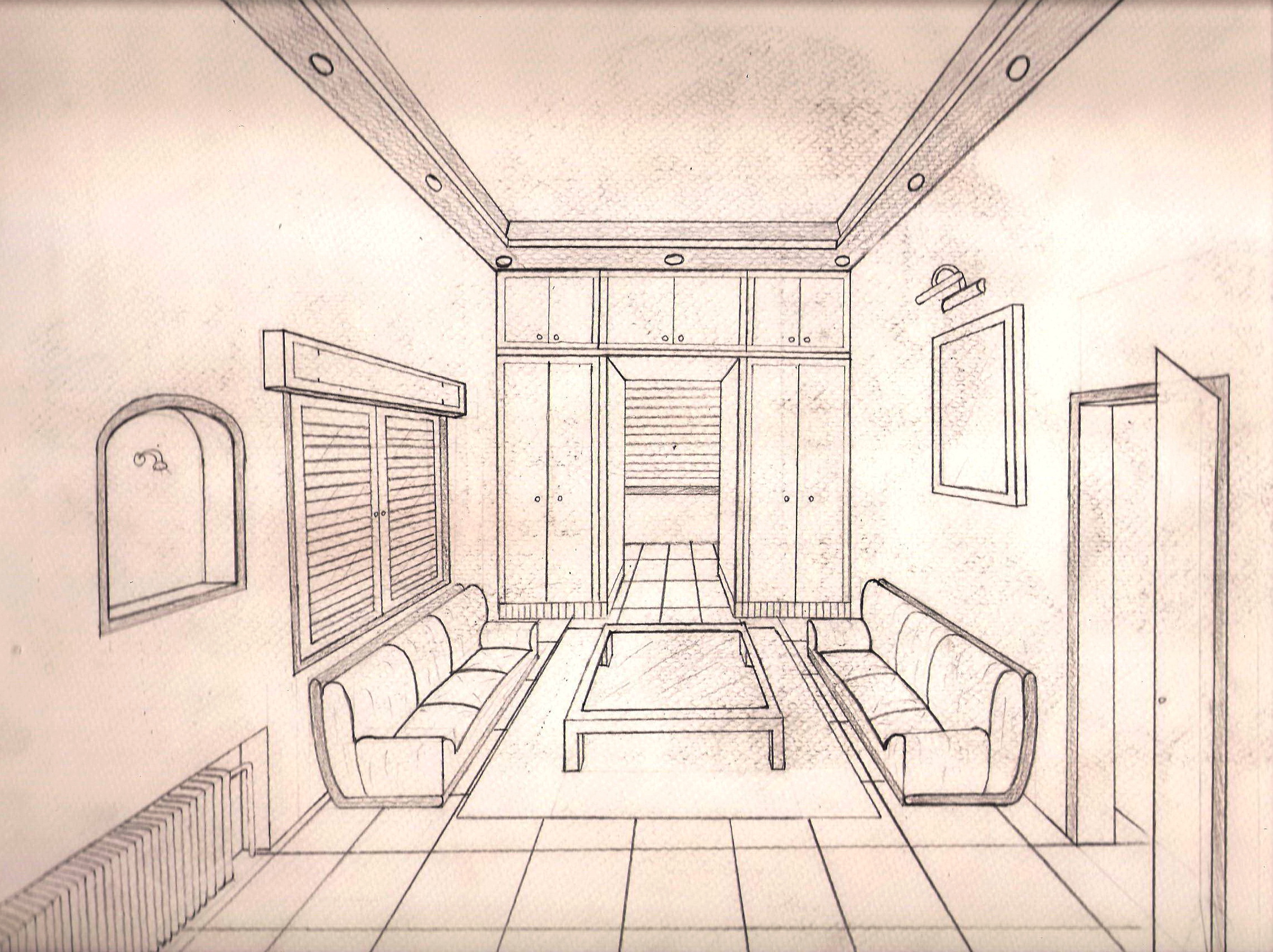 Interior Perspective Drawing at GetDrawings | Free download