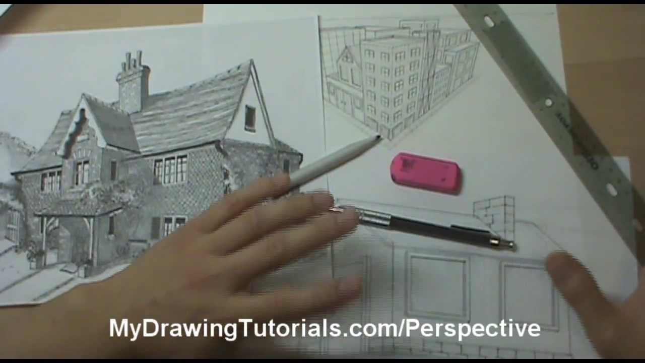 1280x720 Linear Perspective Drawing Lesson 16