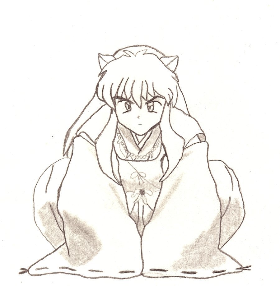 900x920 My Inuyasha Drawing By Just Teh Girl