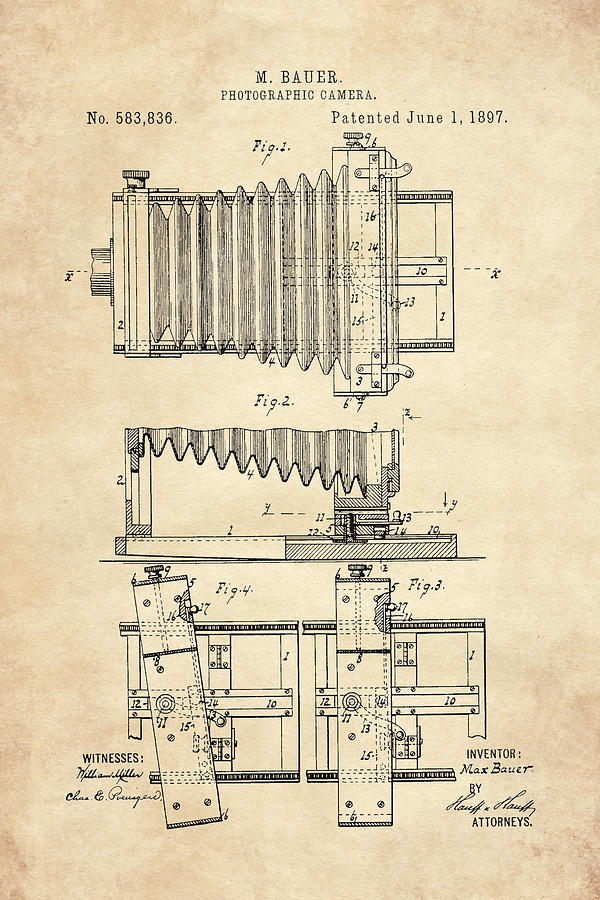 600x900 1897 Camera Us Patent Invention Drawing
