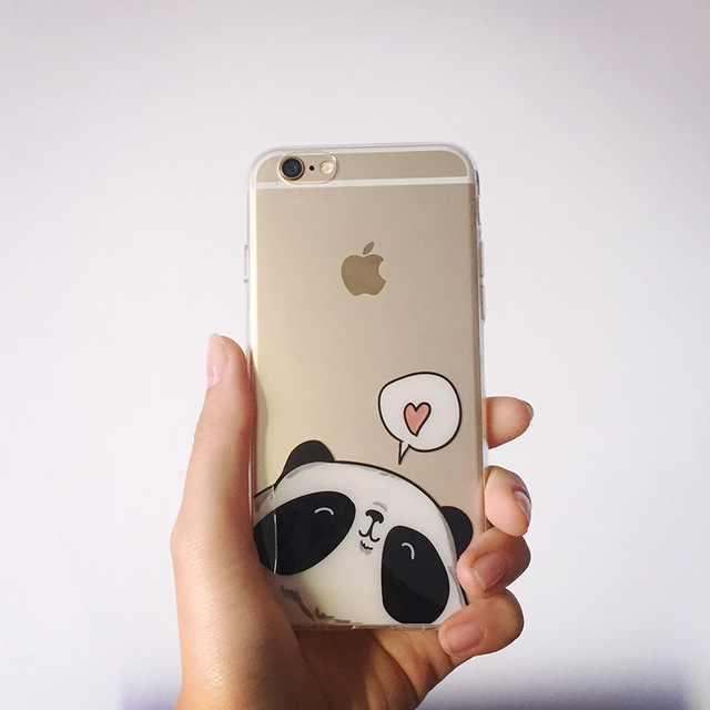 640x640 For Apple Iphone 6s Plus Case 5.5 Inch Cartoon Panda Drawing