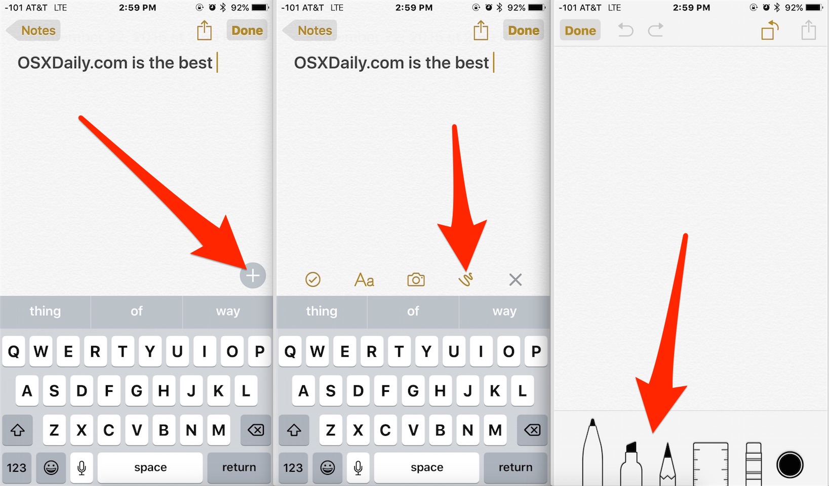 1637x960 How To Use The Drawing Tools In Notes For Ios