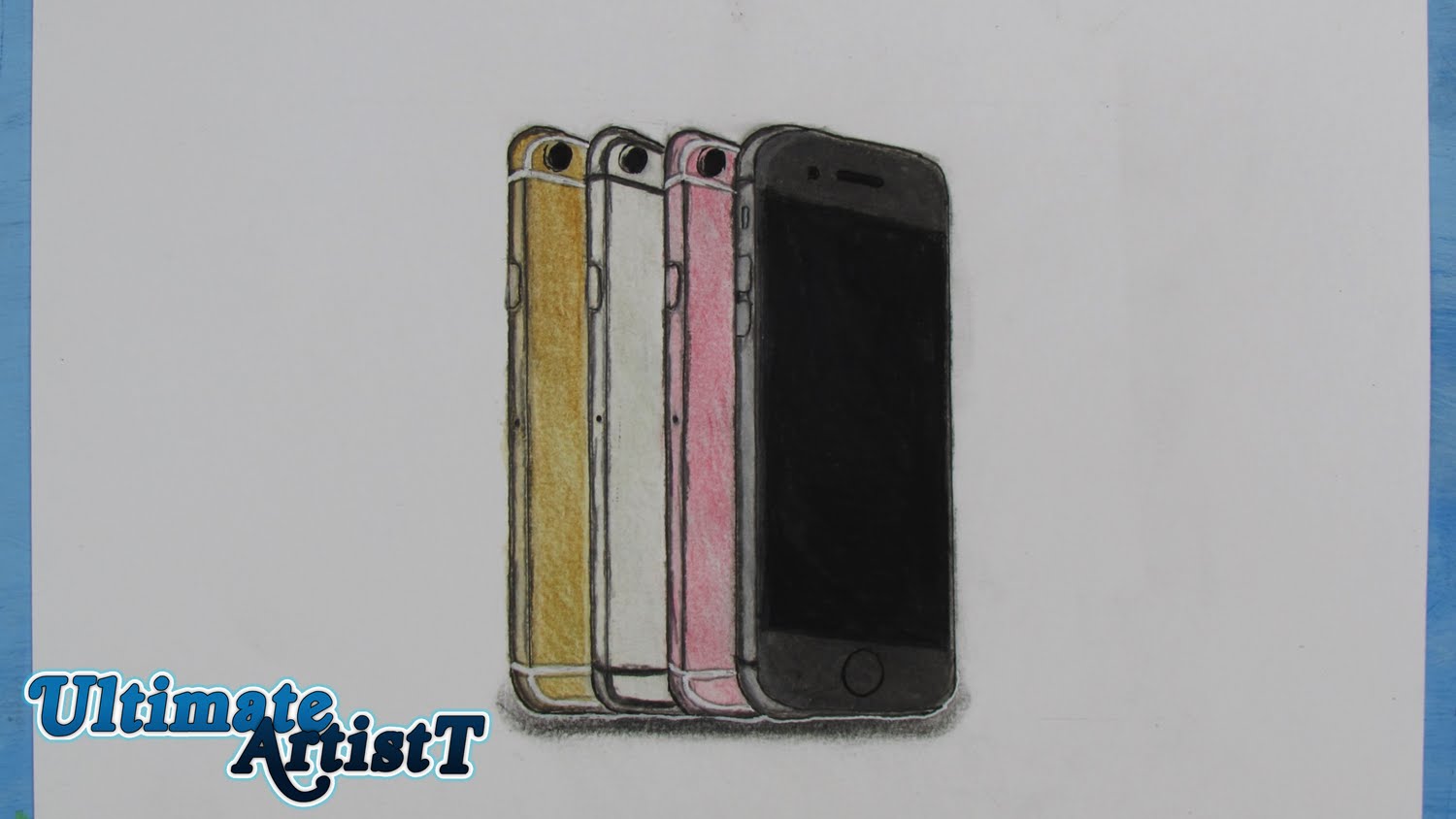 1500x844 Realistic Iphone 6s Poster (Speed Drawing)