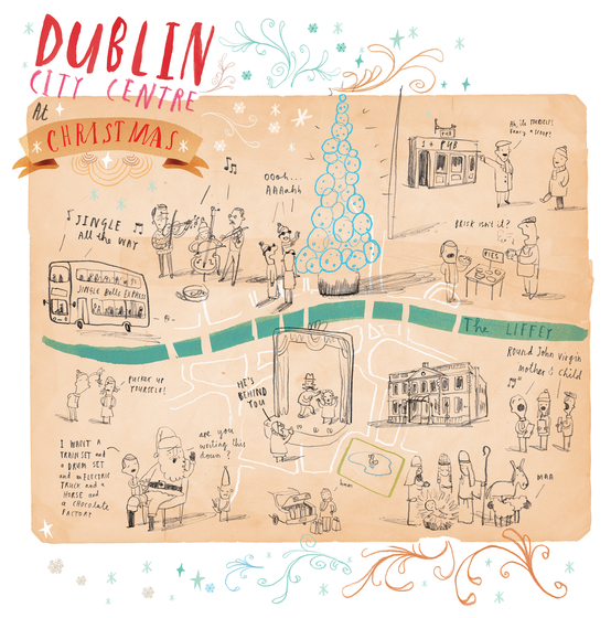 554x560 Dublin By Oliver Jeffers Map Love Oliver Jeffers