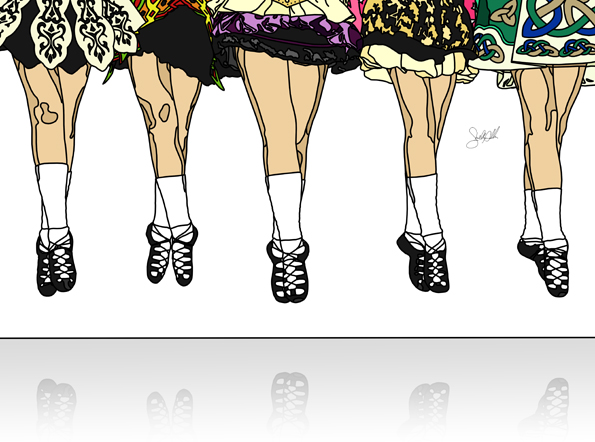 595x442 Shelly Allen Graphic Art Print Irish Dance Jump