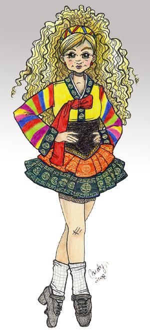 300x669 Korean Themed Solo Irish Dress Light Up The Stage