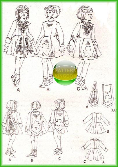 407x574 Simplicity 9131 Girls Irish Solo Dance Dress Patterns