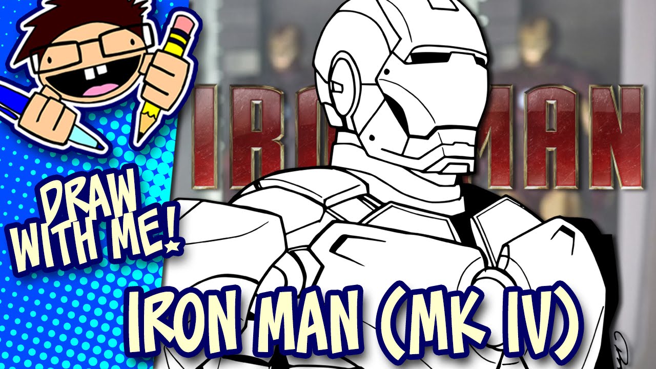 1280x720 Let's Draw Iron Man Mark Iv (Iron Man 2) Drawing Guide