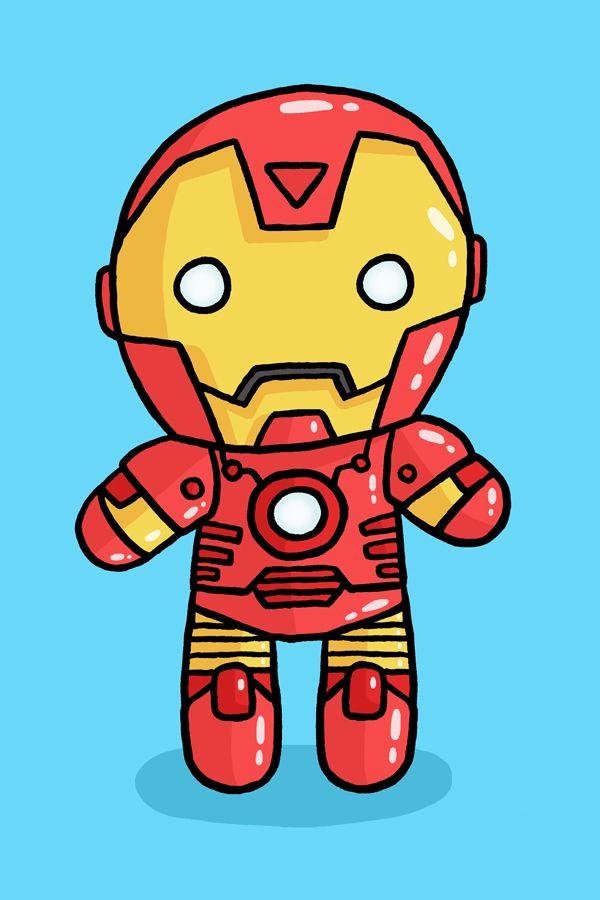 600x900 Iron Man Cartoon Drawing