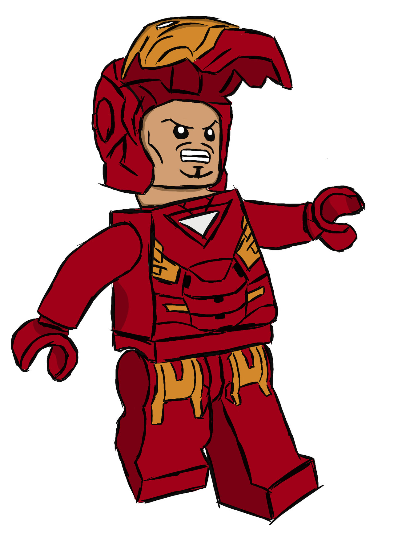 1280x1745 Lego Iron Man Cartoon Lego Iron Man Digital Drawing By