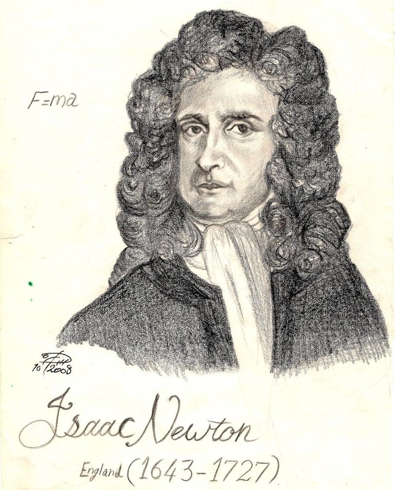 Ньютон писатель. Великие математики портреты Исаака Ньютона.
