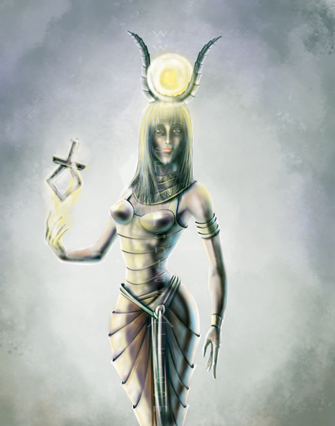 481x612 Isis Goddess Art Illustration Drawing By Yarkspiri