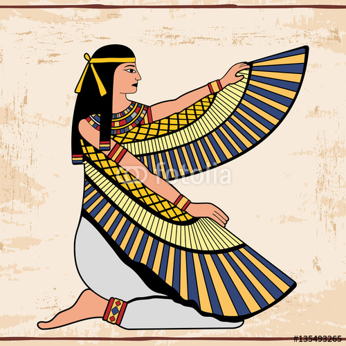 500x500 Vector Vector Illustration Of Egyptian National Drawing. Goddess
