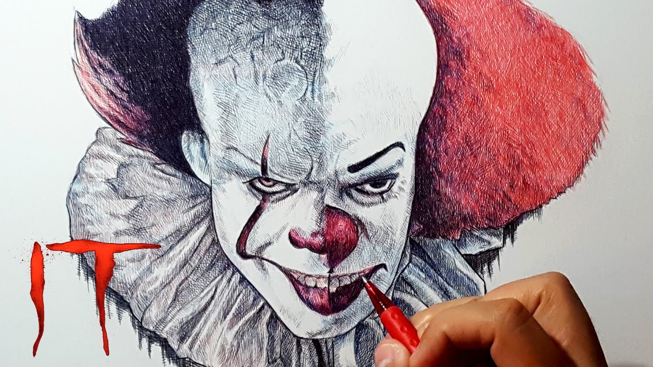 1280x720 Pennywise The Clown 2017 Vs 1990 Drawing