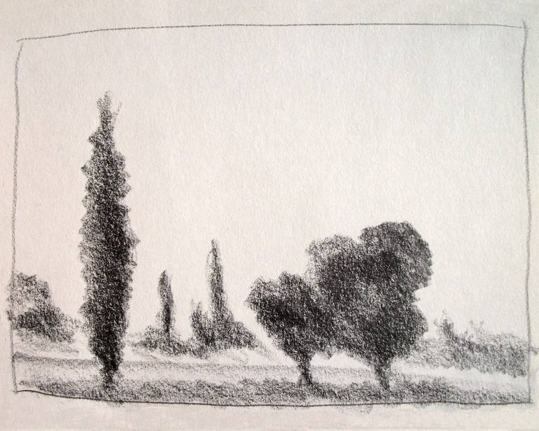 770x616 Saatchi Art Italian Landscapes Trees In The Roman Countryside