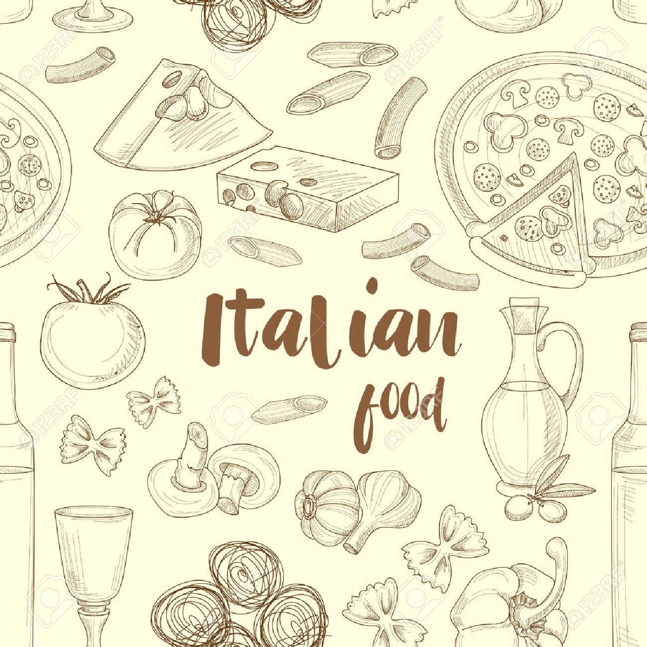 Italian Food Drawing at GetDrawings | Free download