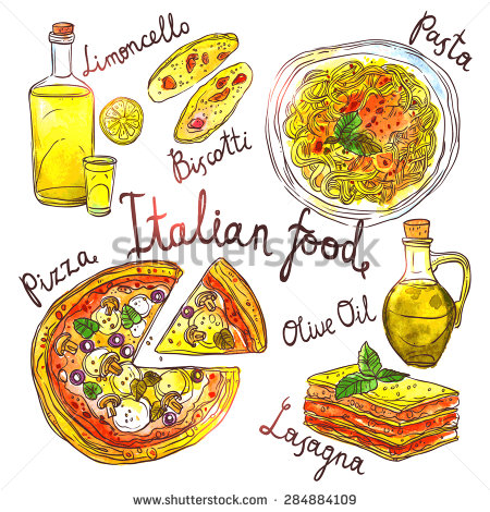 Italian Food Drawing at GetDrawings | Free download