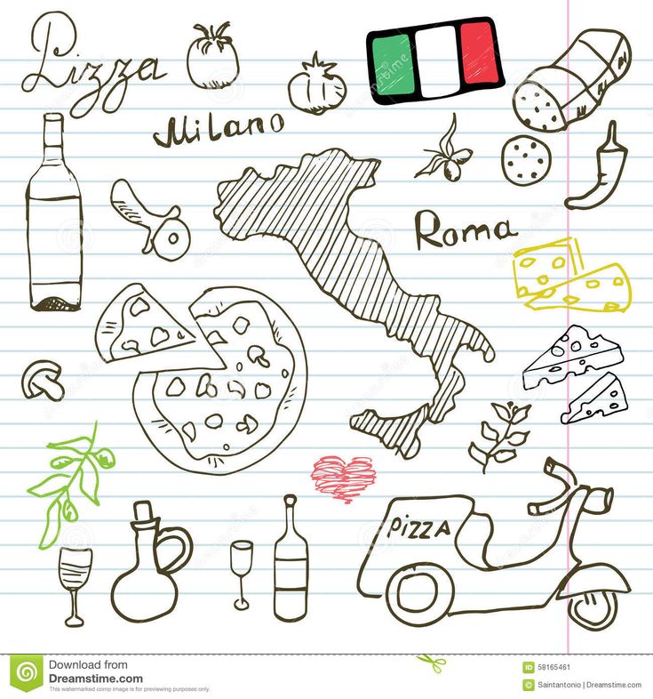 735x786 10 Best Italy Images On Food Drawing, Italy And Doodles