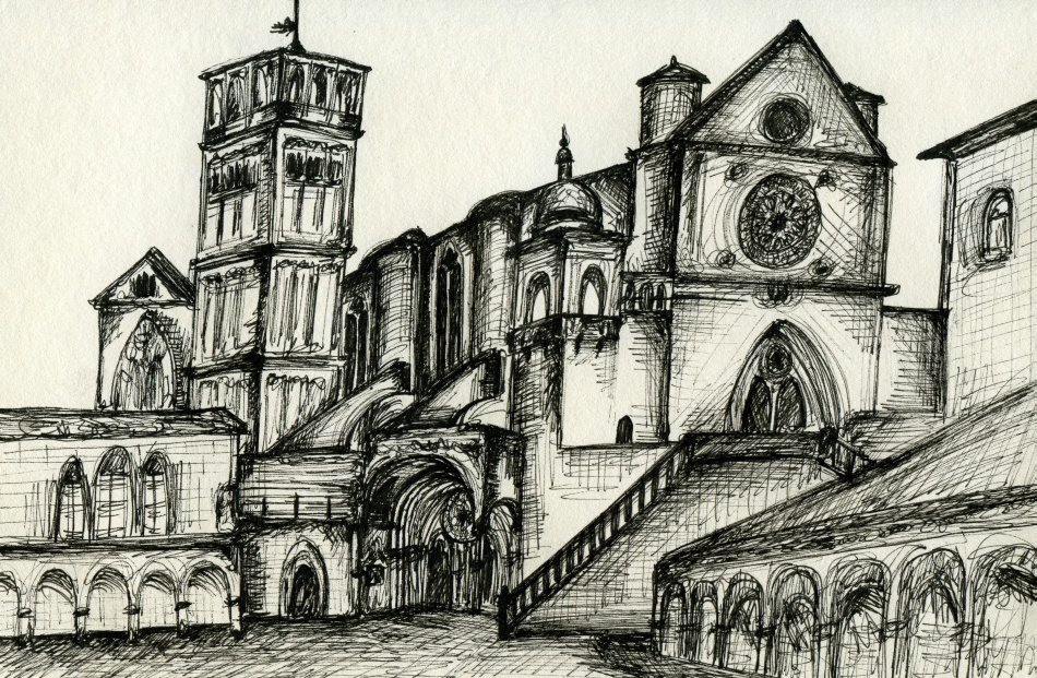 950x621 Alexandria Bird Architectural Drawing In Rome, Italy