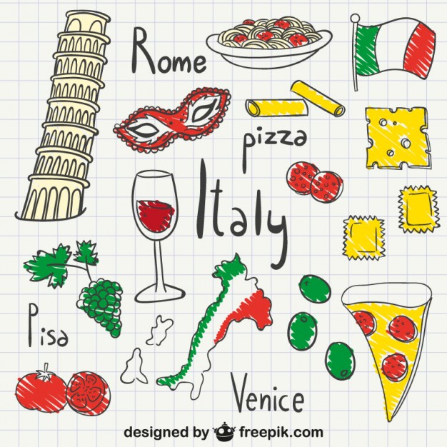 626x626 Italy Drawings Pack Vector Free Download