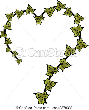 380x470 Ivy Heart Hand Drawn, Vector Vectors