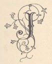 104x128 Vintage Drawing Of The Letter J. Free Downloadable Public Domain