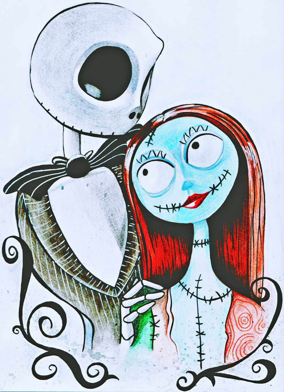 Jack And Sally Drawing / Jack And Sally Love Quotes. QuotesGram
