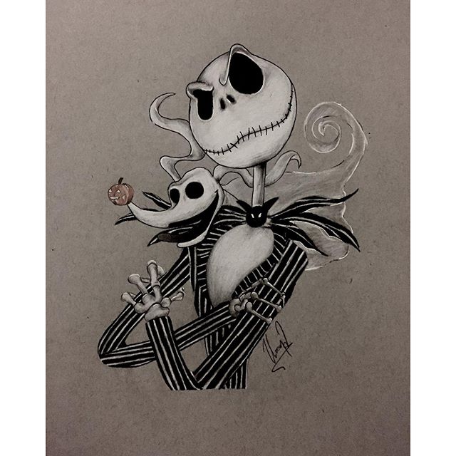 640x640 Jack Skellington Drawing In Pencil