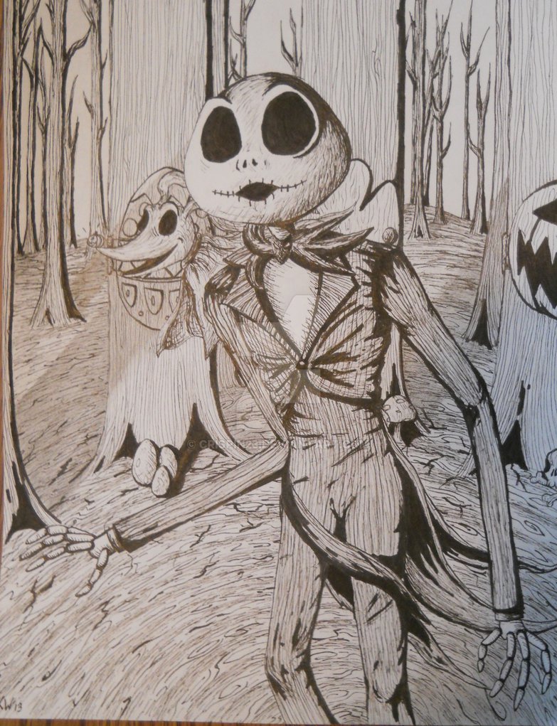 783x1021 Original Jack Skellington Ink Drawing! By Crispin23