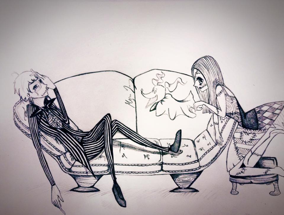 960x728 Jack Skellington X Sally Rag Doll(And Zero) By Maakiru