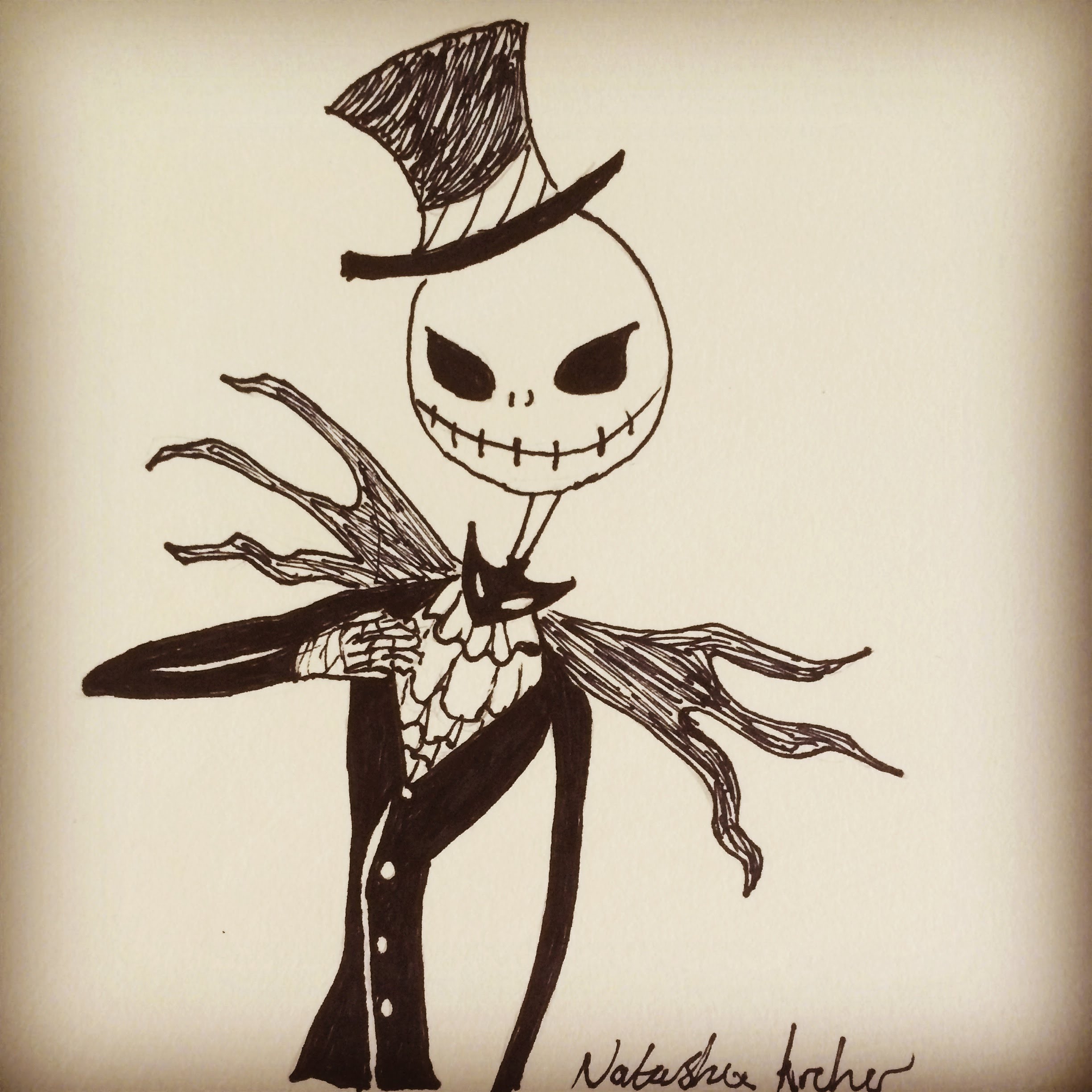 2448x2448 Drawing Jack Skellington