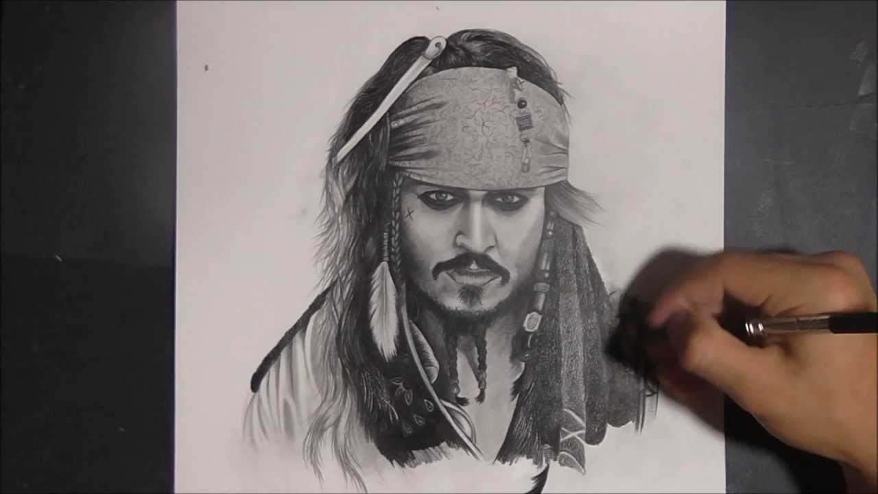 1280x720 Jack Sparrow Drawing