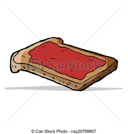 449x470 Cartoon Jam On Toast Clipart Vector