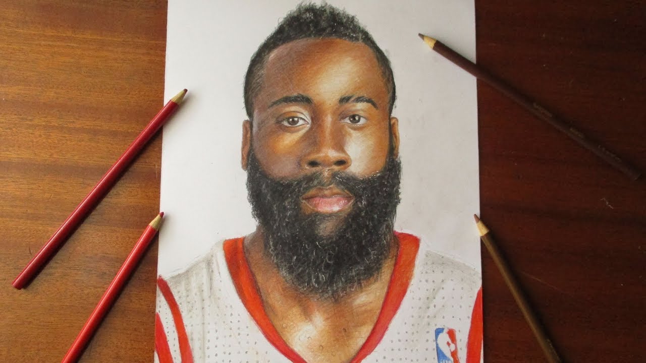 1280x720 Drawing James Harden Houston Rockets
