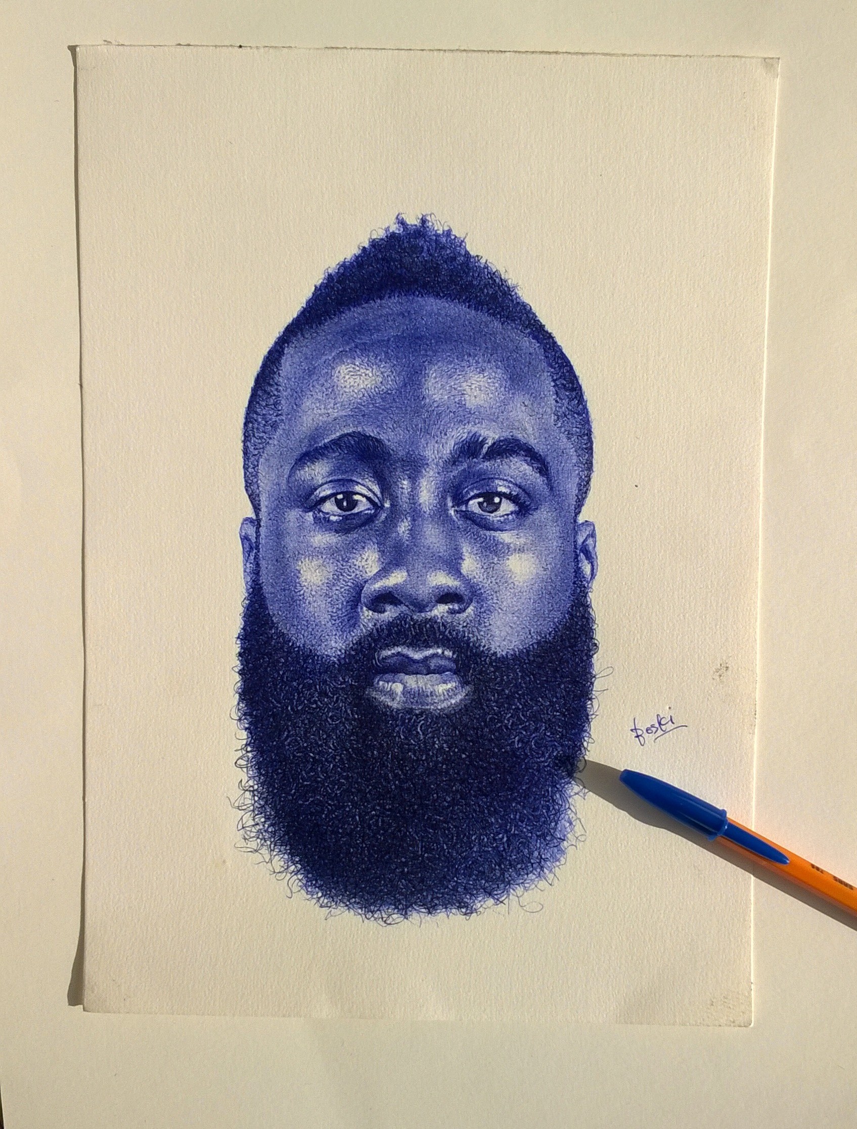 1695x2232 Portrait Drawing Of Mba Star James Harden Portraits