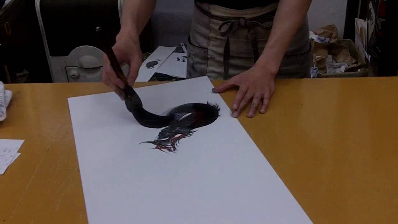 1280x720 Japanese Dragon Painter