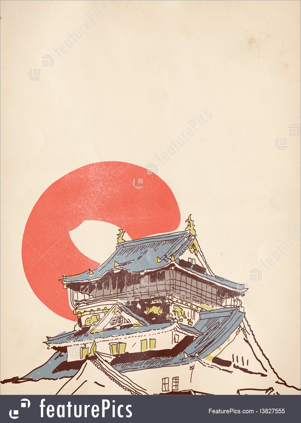 992x1392 Illustration Of Japanese House Drawing